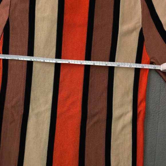 Scotch & Soda Orange Knit Striped Top Sz Small - Picture 4 of 16